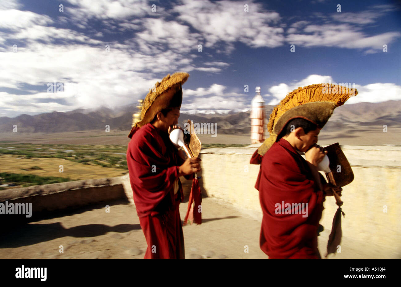 I monaci del Ladakh Jammu Kashmir India Foto Stock
