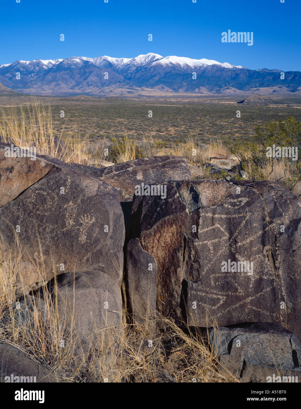 Disegni antichi su roccia Foto Stock