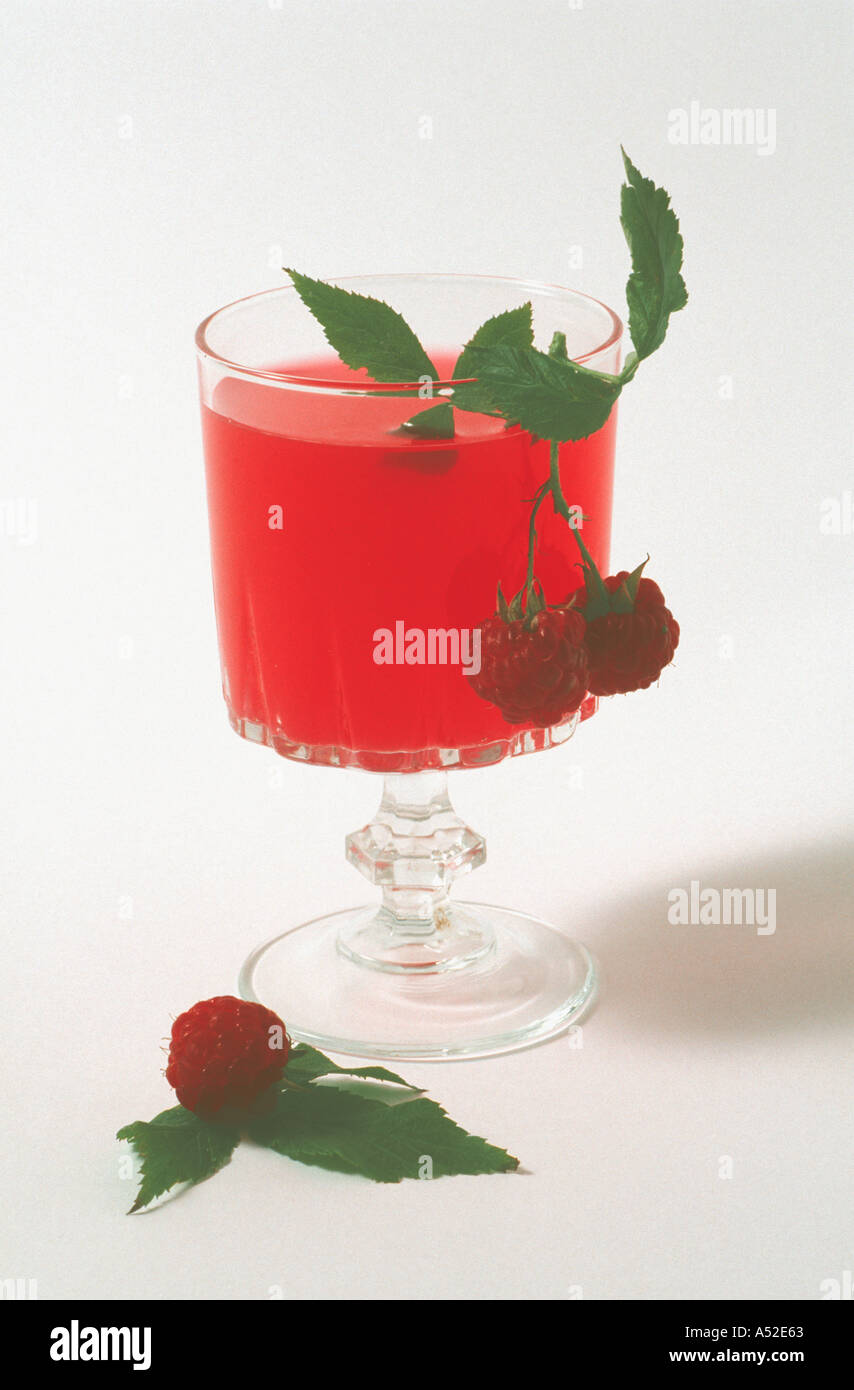 Succo di lampone Foto Stock