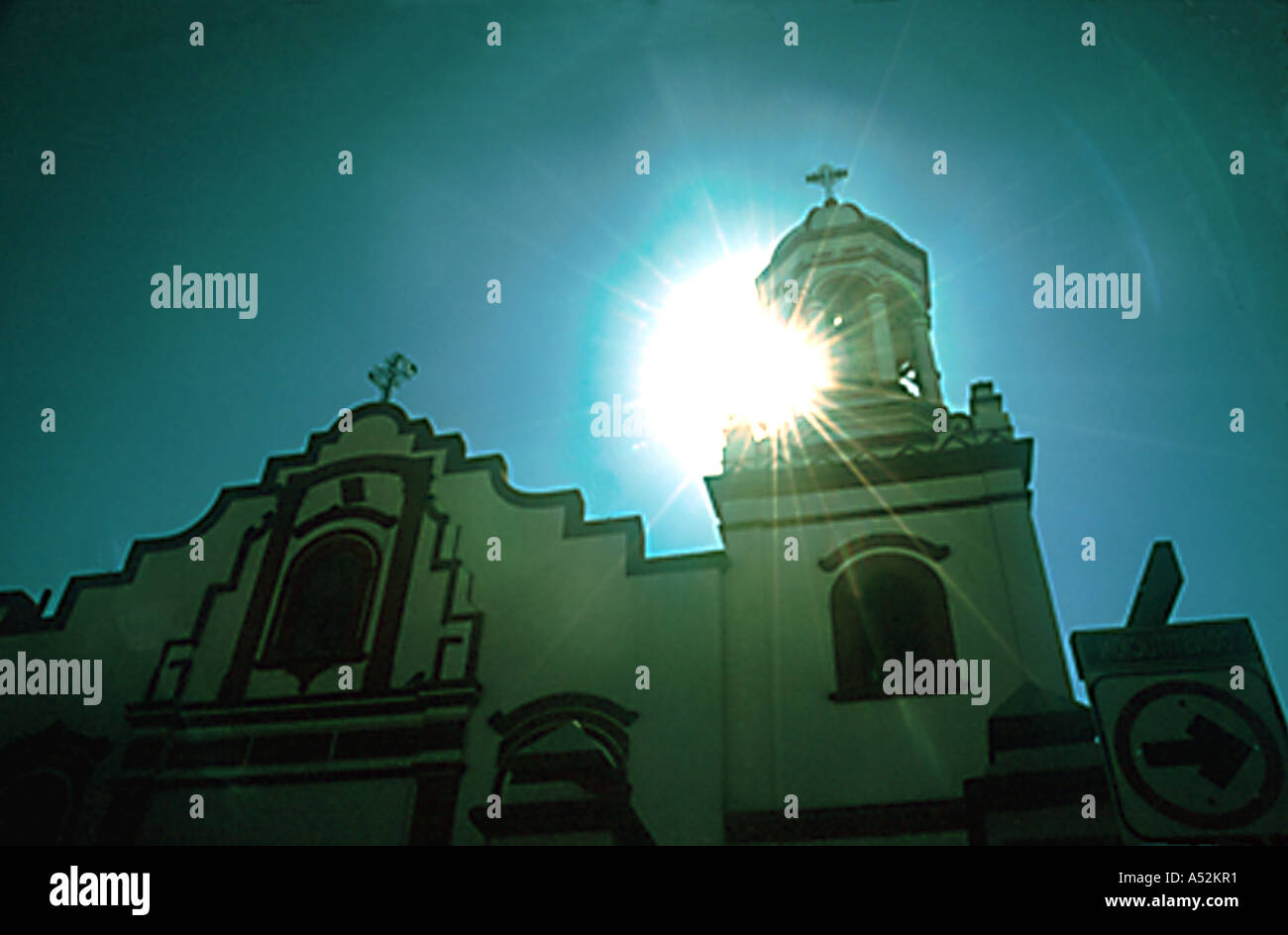 SUN raffica ad una Chiesa di El Paso Texas USA Foto Stock