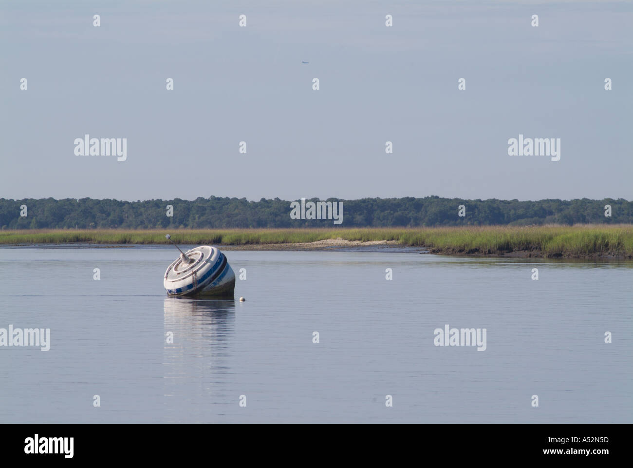 Boa di ormeggio St Mary s fiume Georgia Florida San Foto Stock