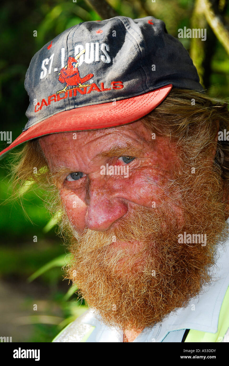 Ritratto di parcheggio auto attendant, dio della finestra - Mpumalanga in Sudafrica Foto Stock