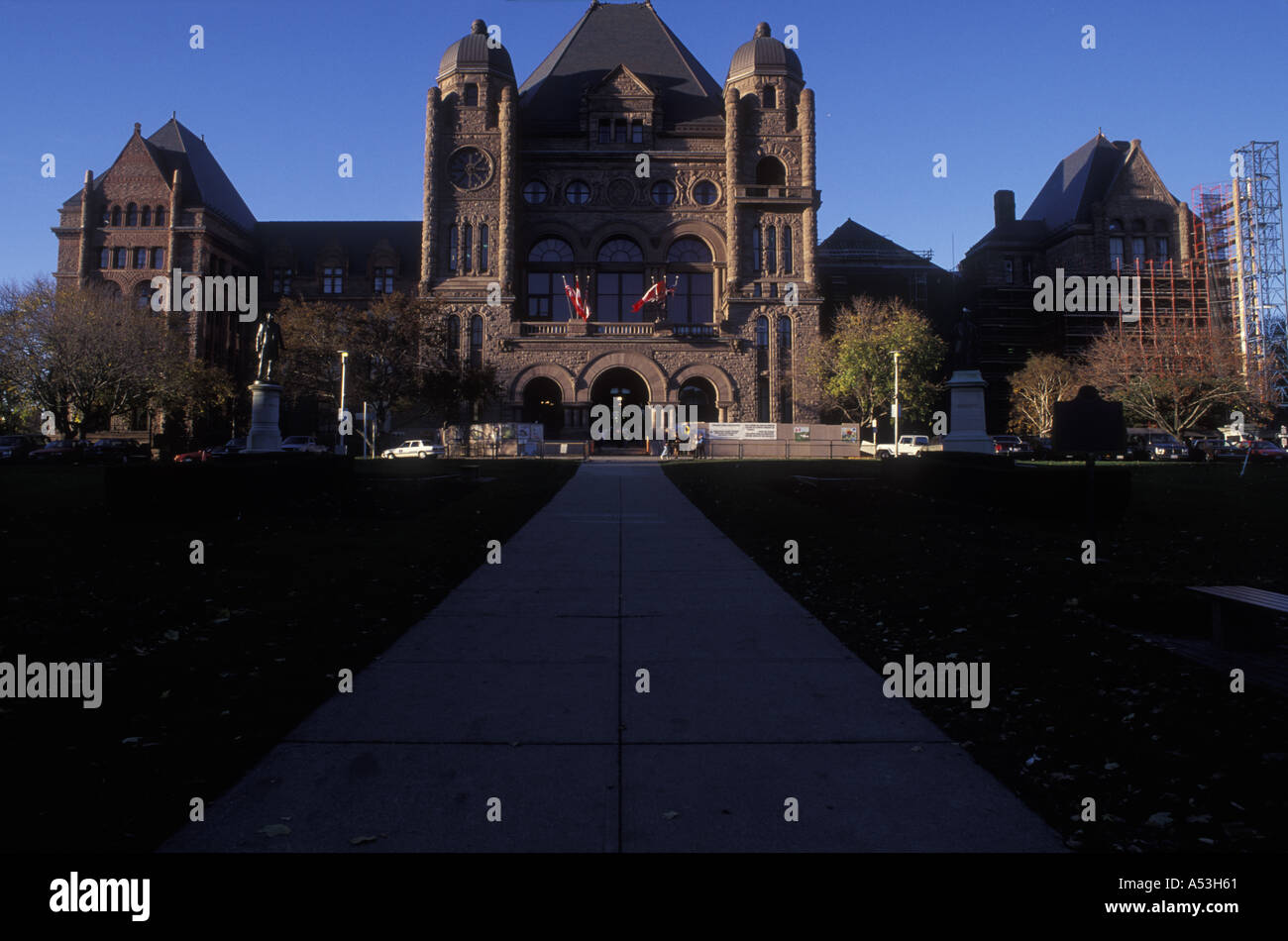 Canada Ontario Toronto Ontario provinciale edificio del Parlamento europeo a Queen s Park sulla serata di autunno Foto Stock