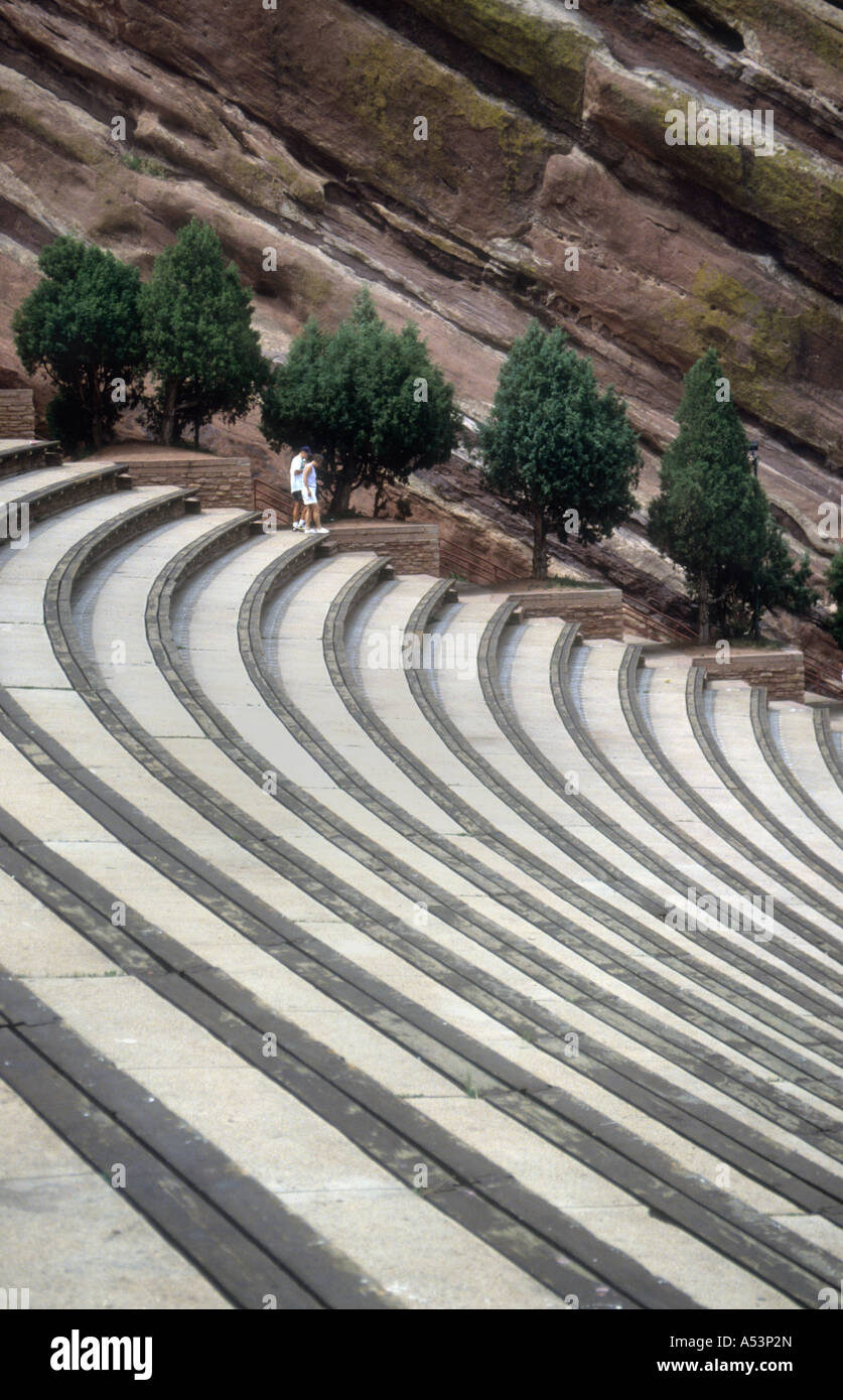 All'interno di Red Rock Open Air anfiteatro in Colorado negli Stati Uniti. Foto Stock