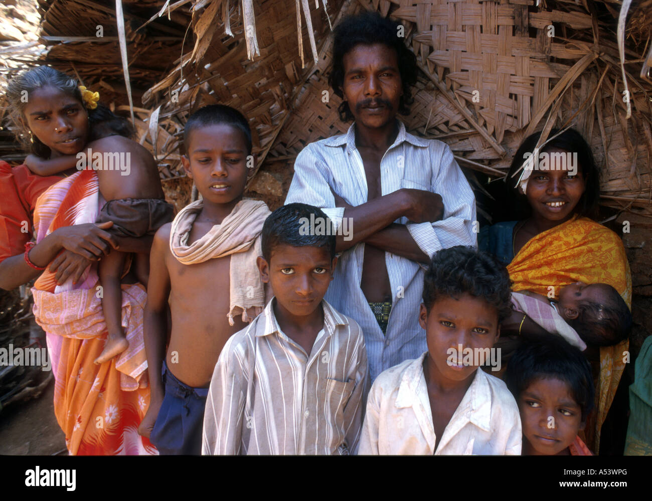 Painet ha2220 5006 india schiavitù famiglia lavoratori coatti palani Tamil Nadu paese nazione in via di sviluppo economicamente più sviluppate Foto Stock