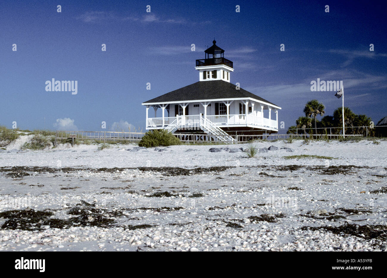 US Coast Guard Lighthouse Boca Grande Florida USA Foto Stock
