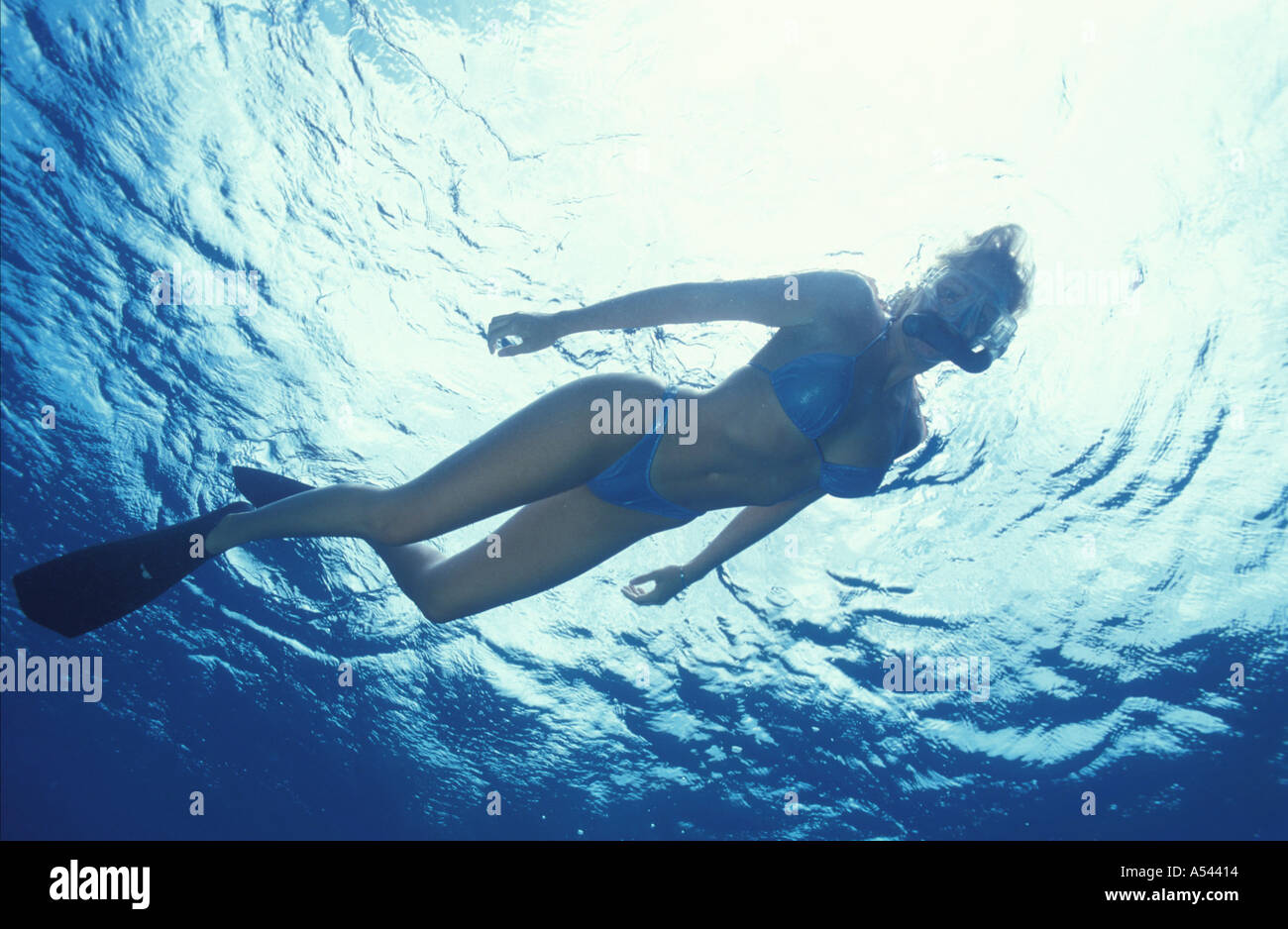 Modello Snorkeling Foto Stock