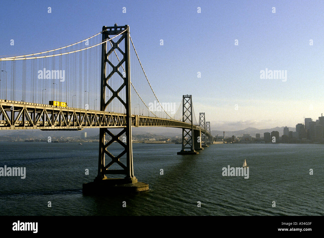 Ponte della Baia di San Francisco California USA Foto Stock