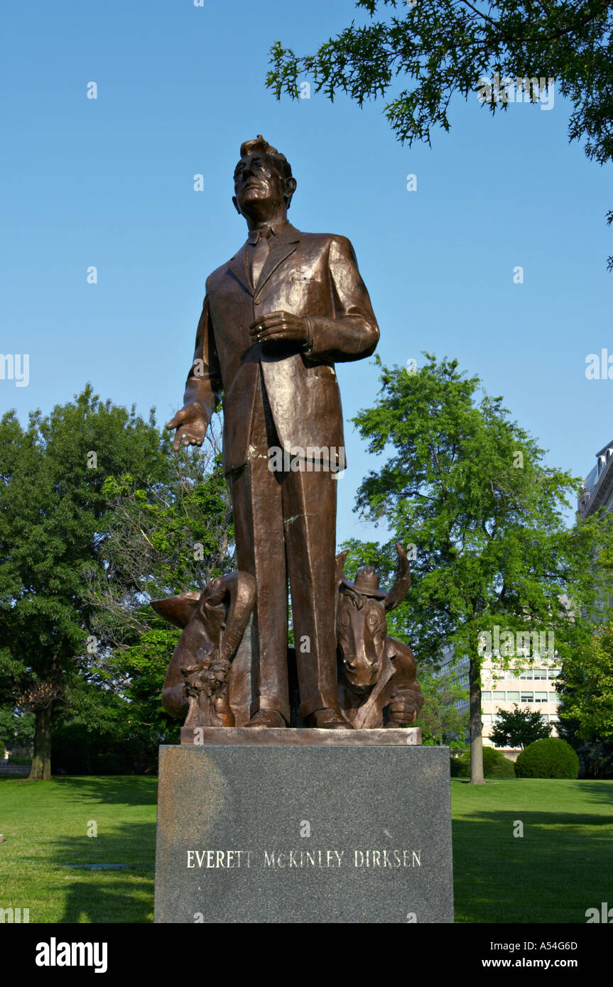 ILLINOIS Springfield Statua di Everett Dirksen per motivi di State Capitol Building Foto Stock