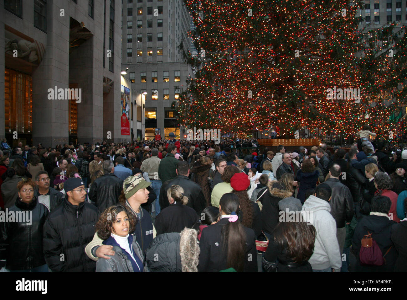 Il 2006 albero di Natale nel centro Rockefeller Foto Stock