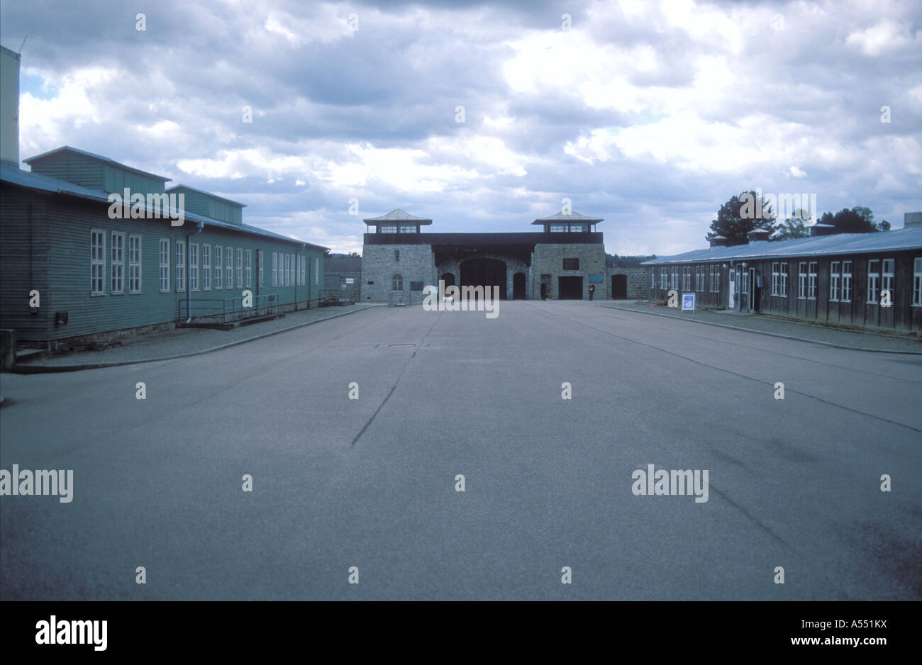 La Germania nazista del campo di concentramento di Mauthausen, Austria Foto Stock