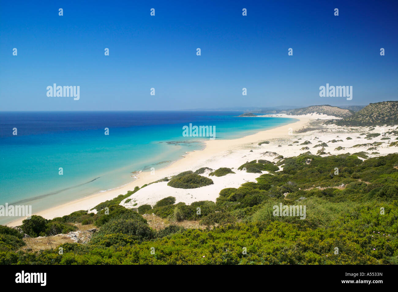 La spiaggia dorata, penisola di Karpaz, Cipro del Nord Foto Stock