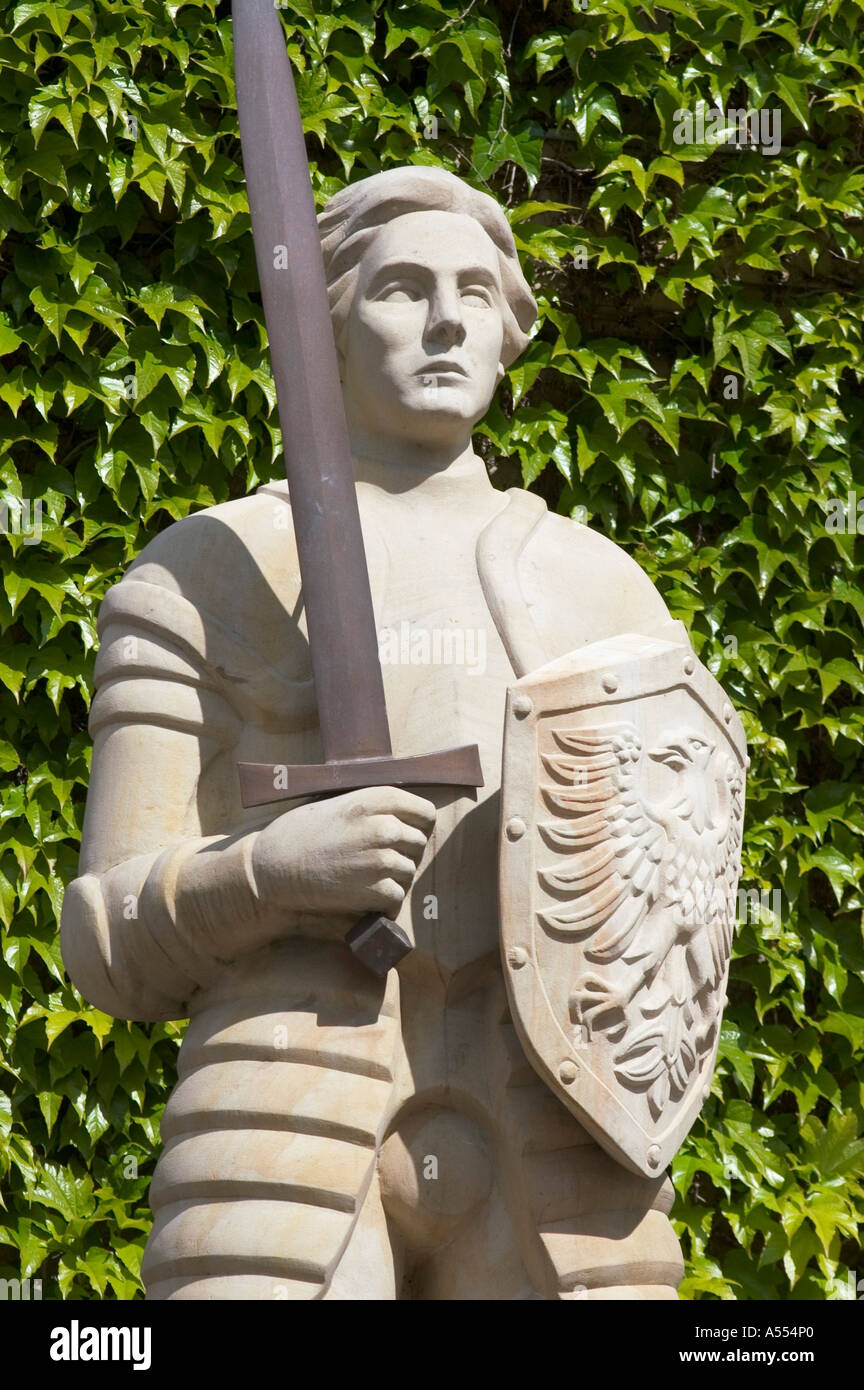 La sentenza Altmark Gardeleggen Sachsen-Anhalt Germania municipio scultura di Roland Foto Stock