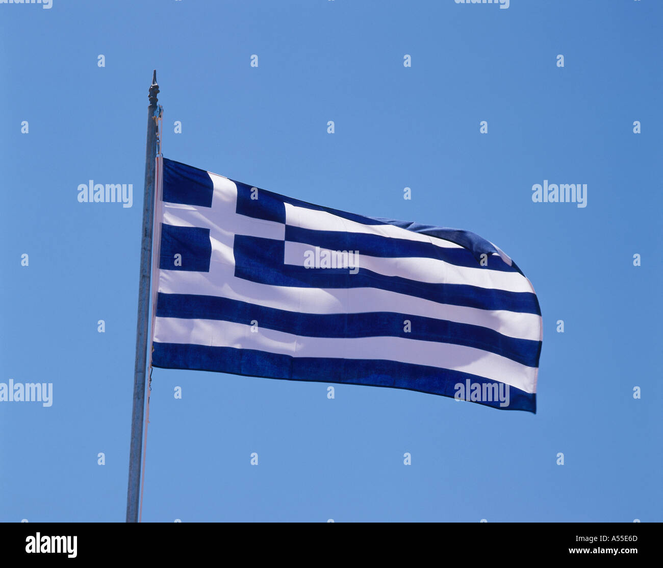 Bandiera Greca Grecia Foto Stock