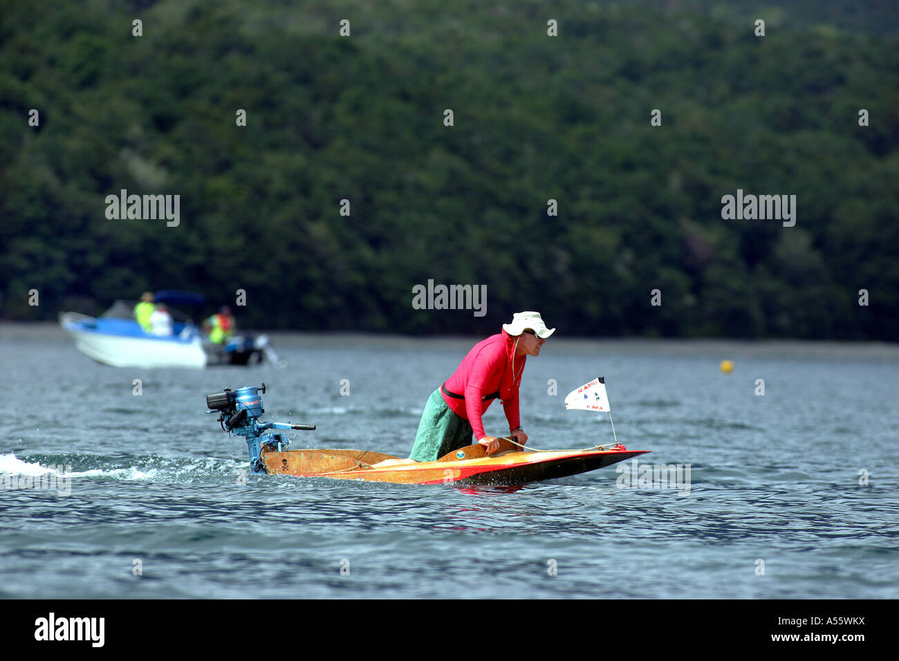 Il classico e antico Boat Show a Saint Arnaud, Lago Rotoiti Nelson Lakes National Park in Nuova Zelanda Foto Stock