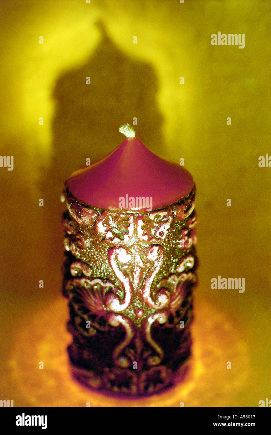 Non illuminata candela di Natale Foto Stock