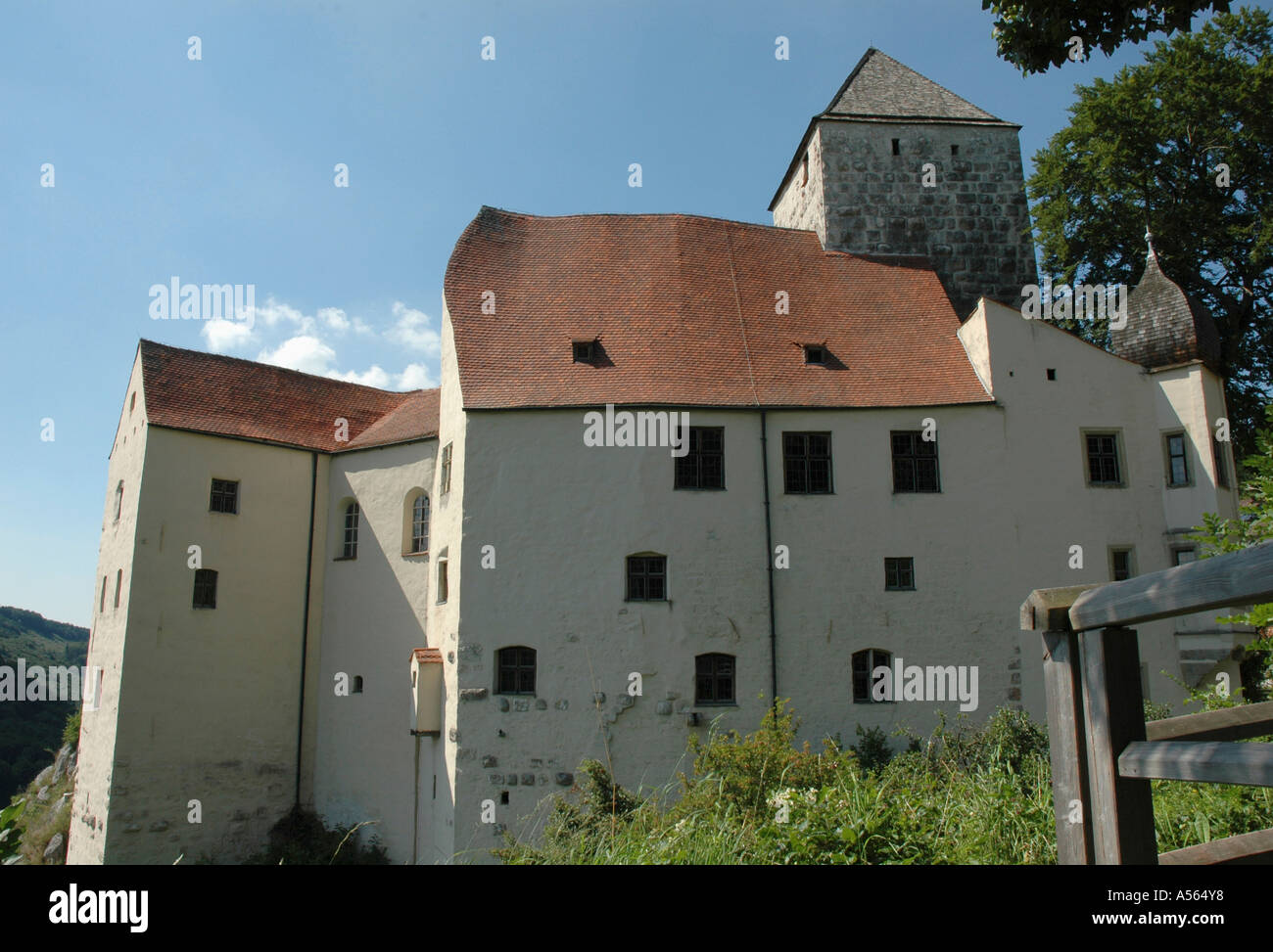 Castello Prunn, uno dei migliori erhaltenenen castelli di Germania, Altmuehltal, Bavaria Foto Stock