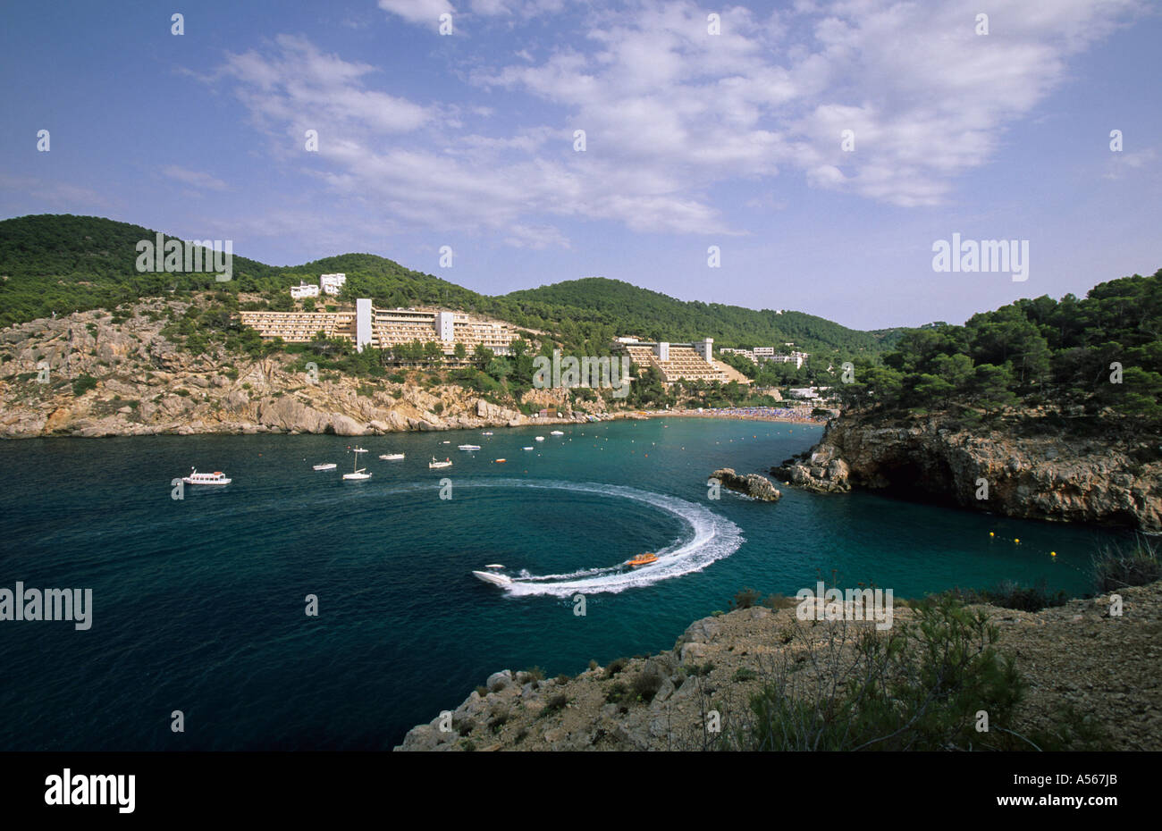 Spagna Ibiza Port de Sant Miquel Foto Stock