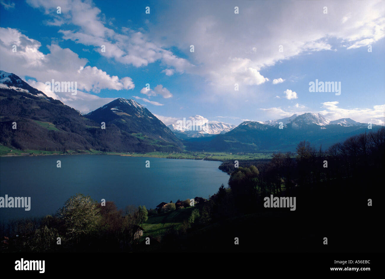 Europa Svizzera Sarnen Lago di Sarnen Foto Stock