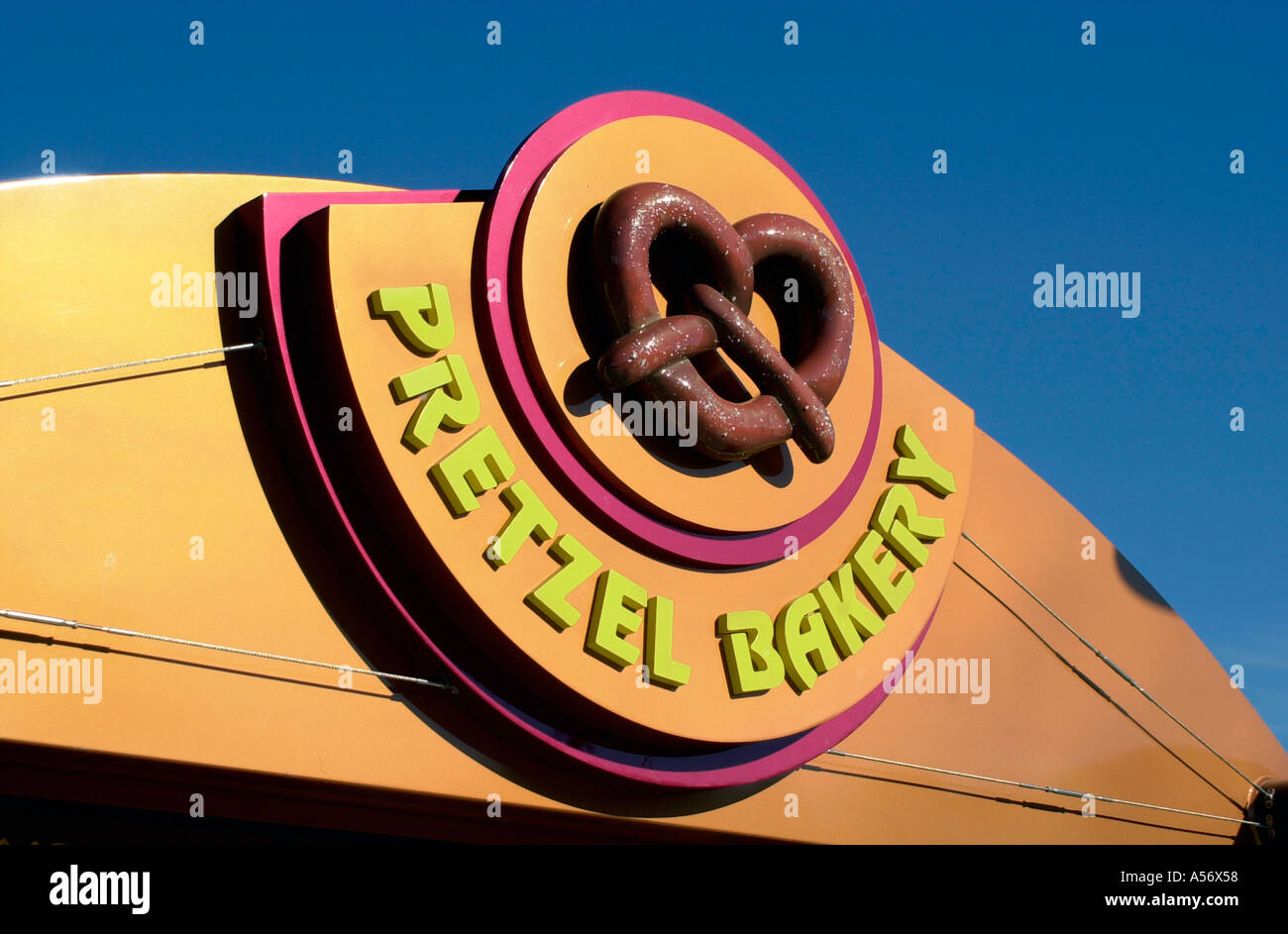 Pretzel Stand, Downtown Disney, Lake Buena Vista Orlando, Florida, Stati Uniti d'America Foto Stock