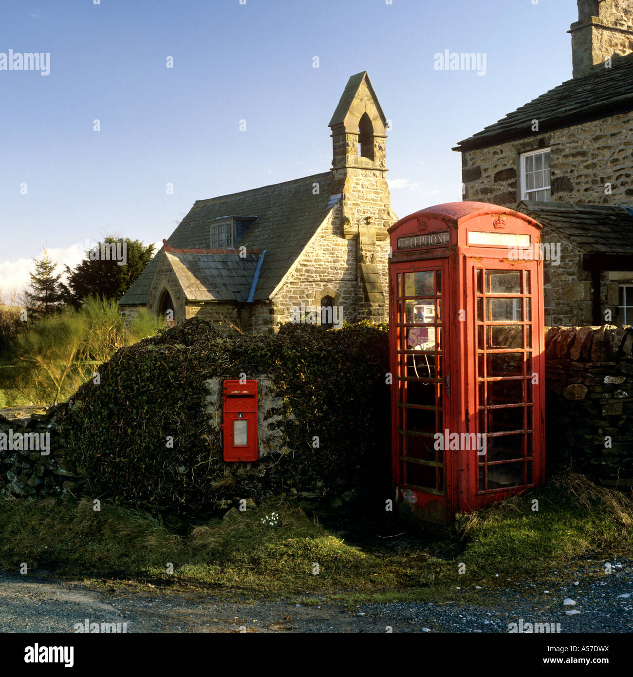 Comunicazioni del Regno Unito North Yorkshire Eldroth K6 casella Telefono Foto Stock