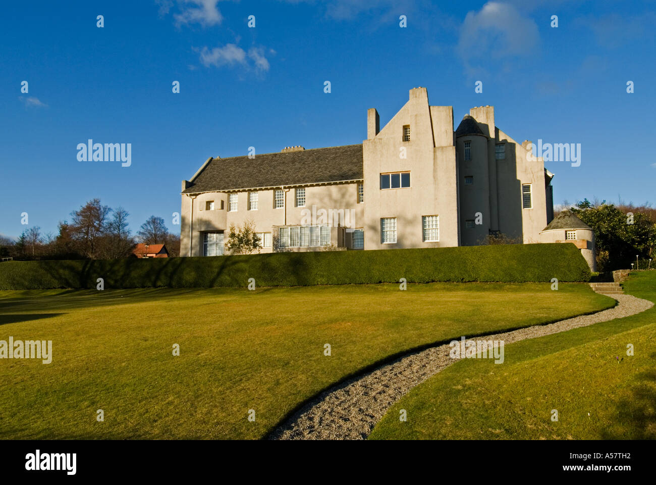 Hill House in Helensburgh UK progettata da Charles Rennie Mackintosh in stile Art Nouveau Foto Stock