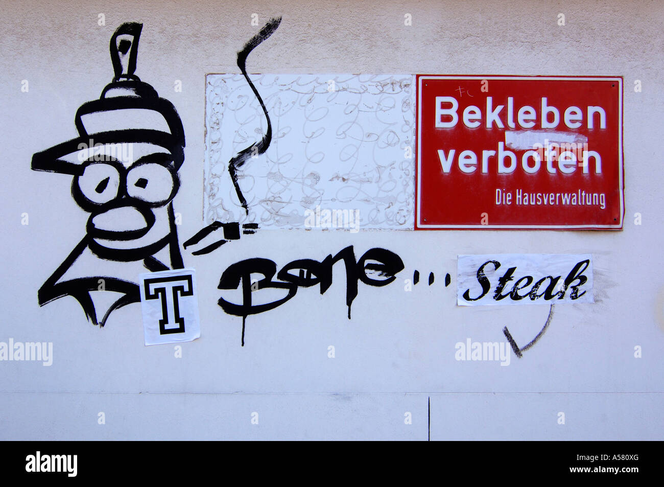 Graffiti a Monaco di Baviera, Germania Foto Stock