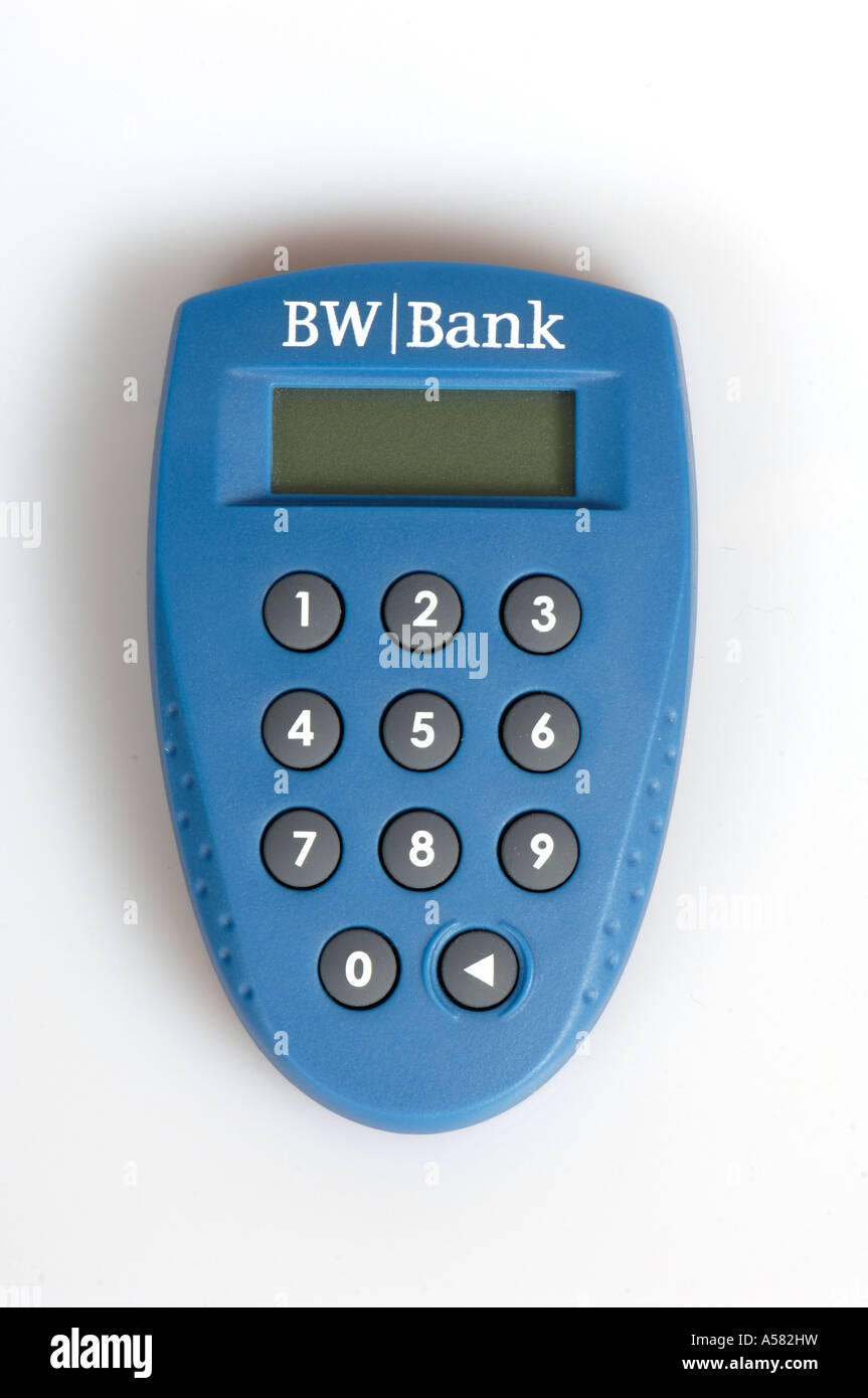TAN calcolatrice per l'e-banking Foto Stock