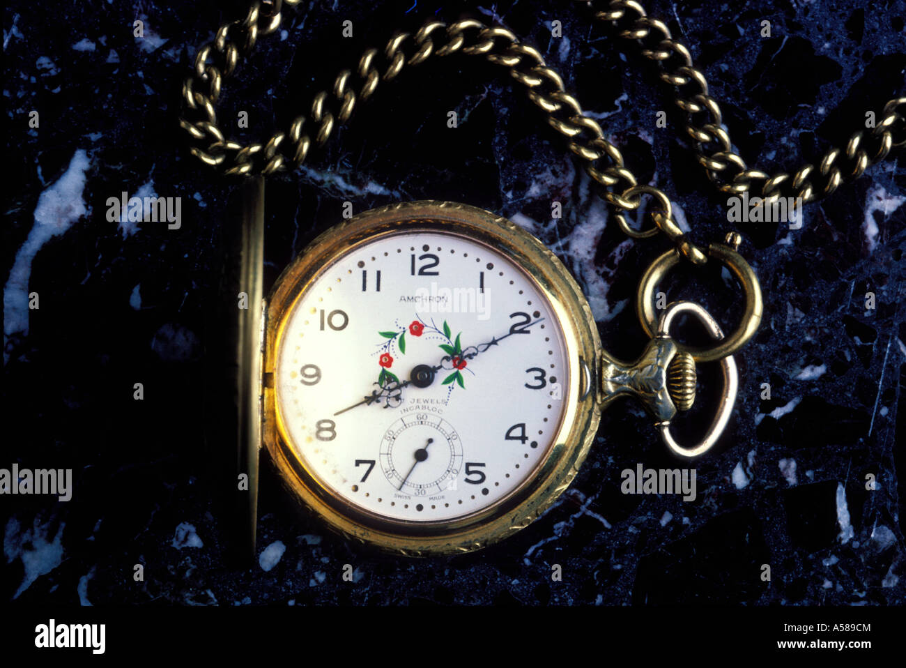 Oro orologio da tasca Foto Stock