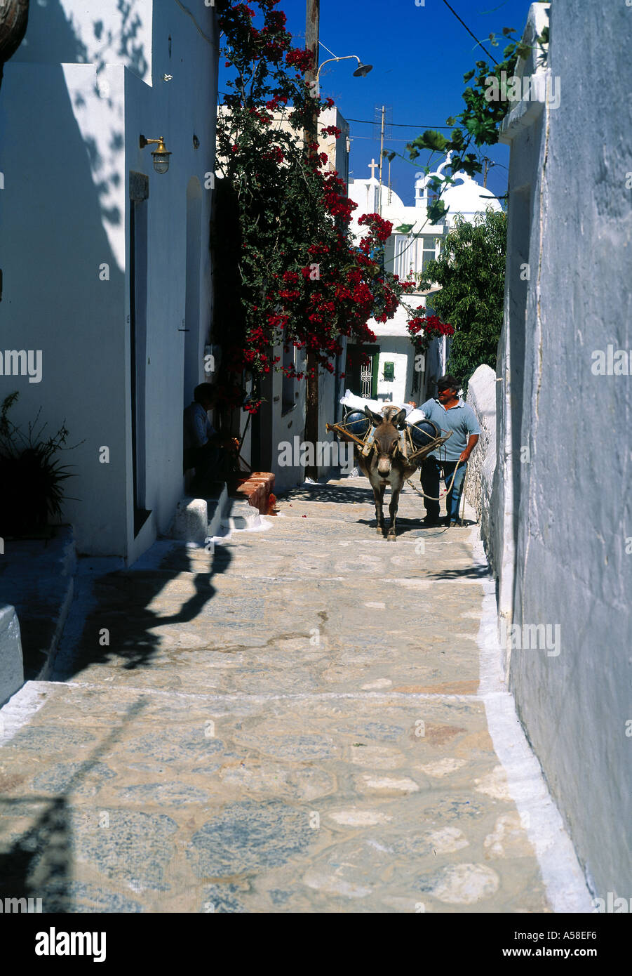 Isola di Amorgos, Chora Foto Stock