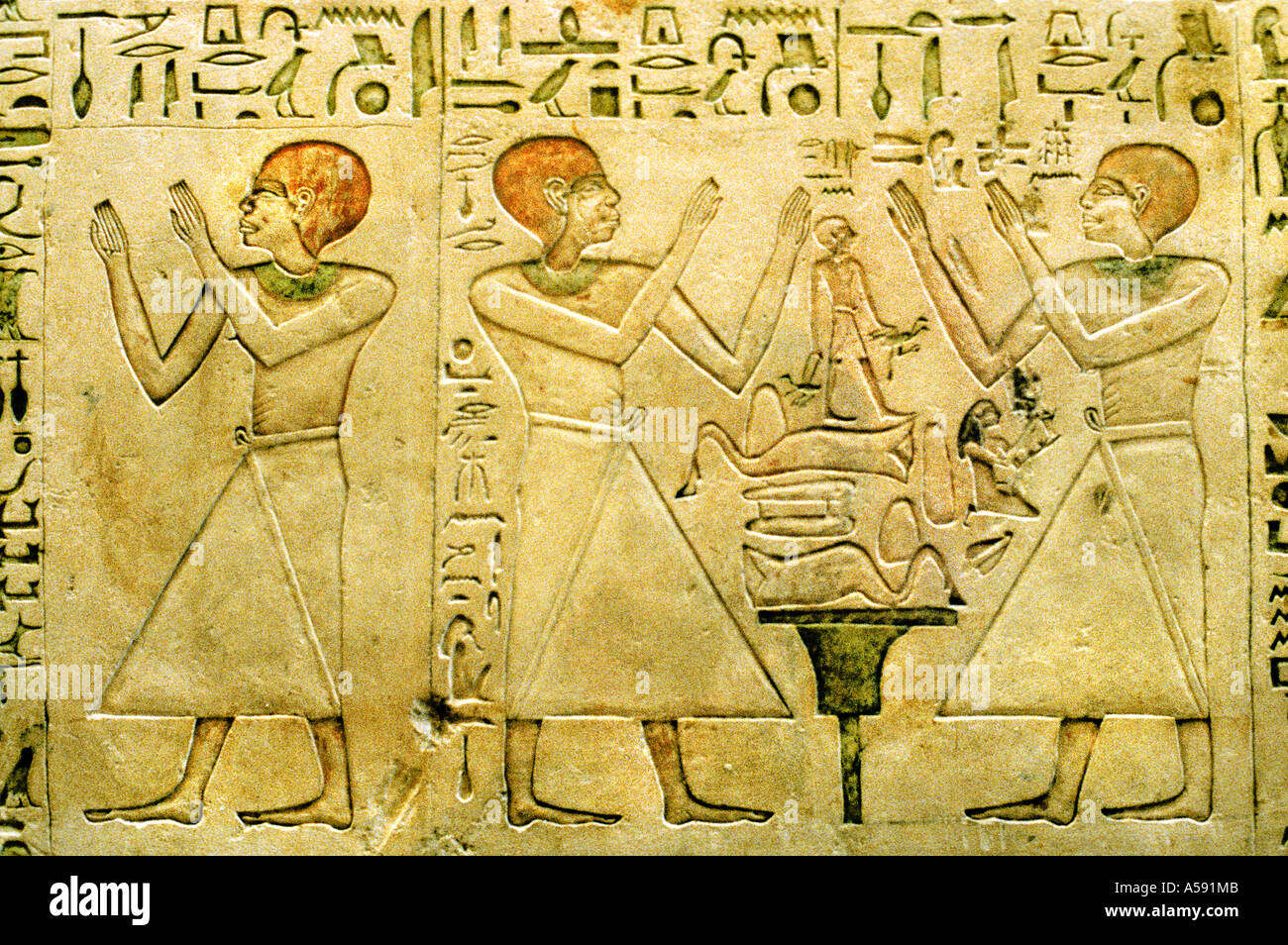 Hieroglyph geroglifica geroglifici pittura Foto Stock