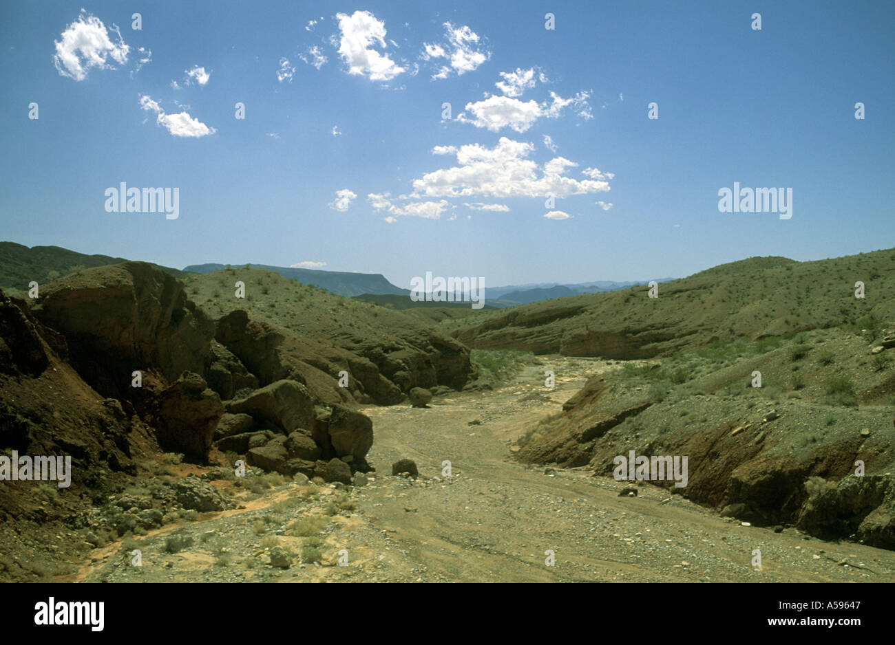 Letto asciutto del fiume Death Valley California Foto Stock