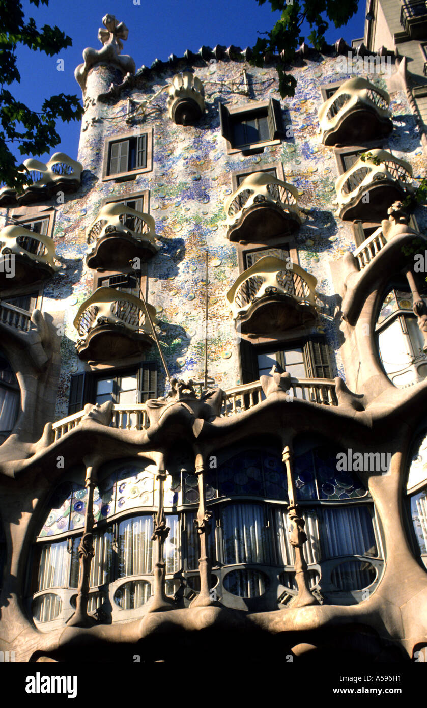 Casa Batllo Antoni Gaudì Barcellona Art Nouveau Foto Stock