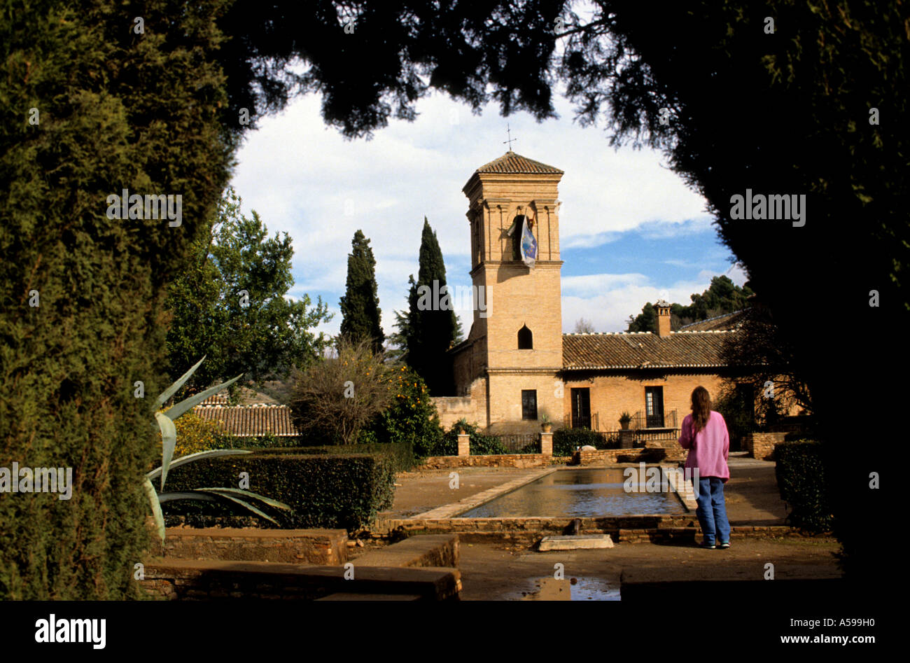 Alhambra Granada Spagna Andalusia Golden Palace Foto Stock