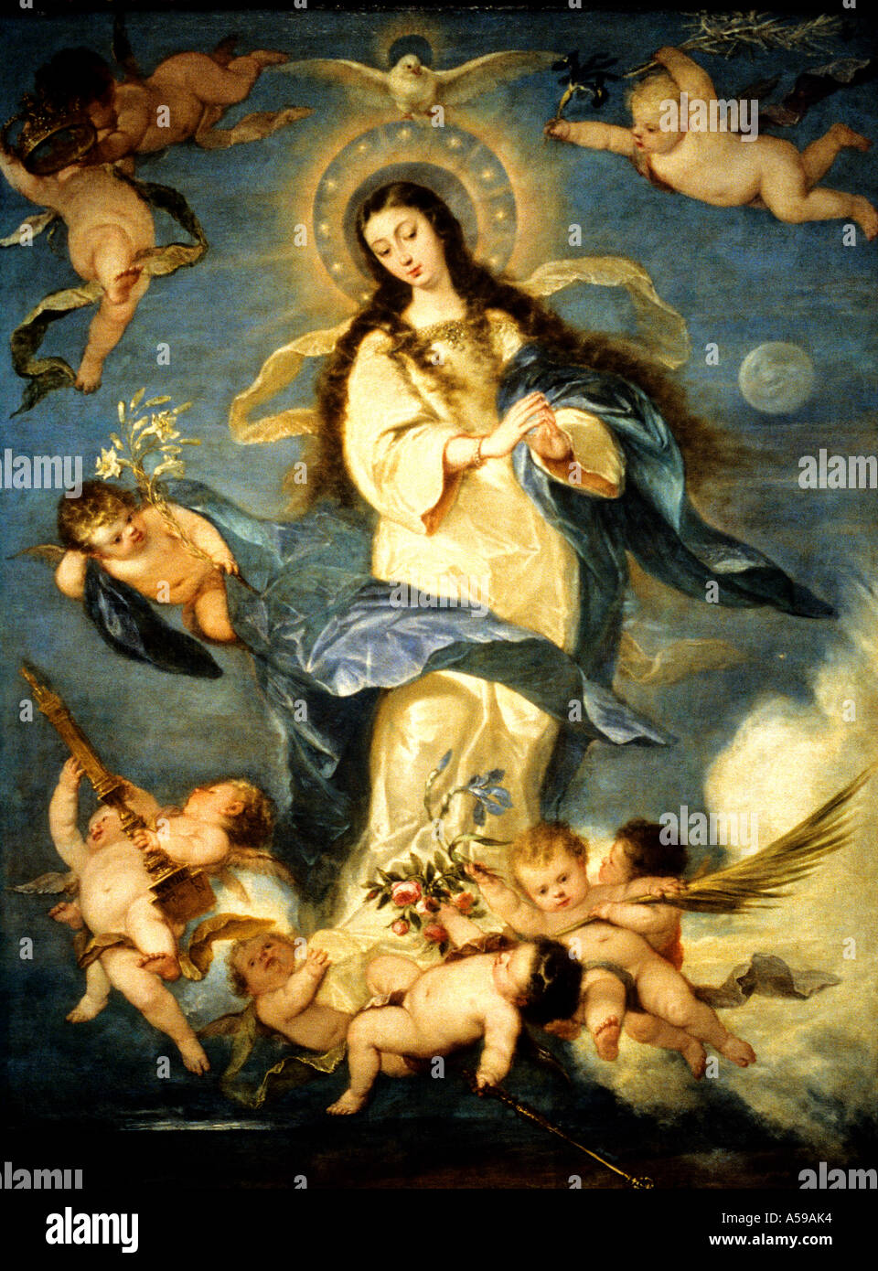 Jose Antolinez Concepcion Spagna Madrid religione Chiesa Cristo Madonna Maria pittura Spagna - Spagnolo Foto Stock