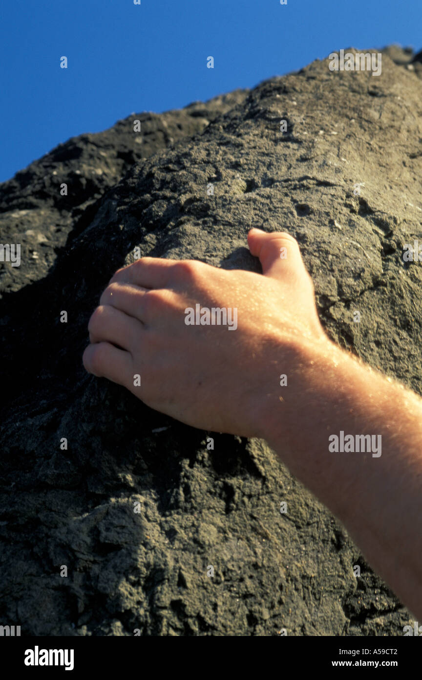 Arrampicata su roccia Foto Stock