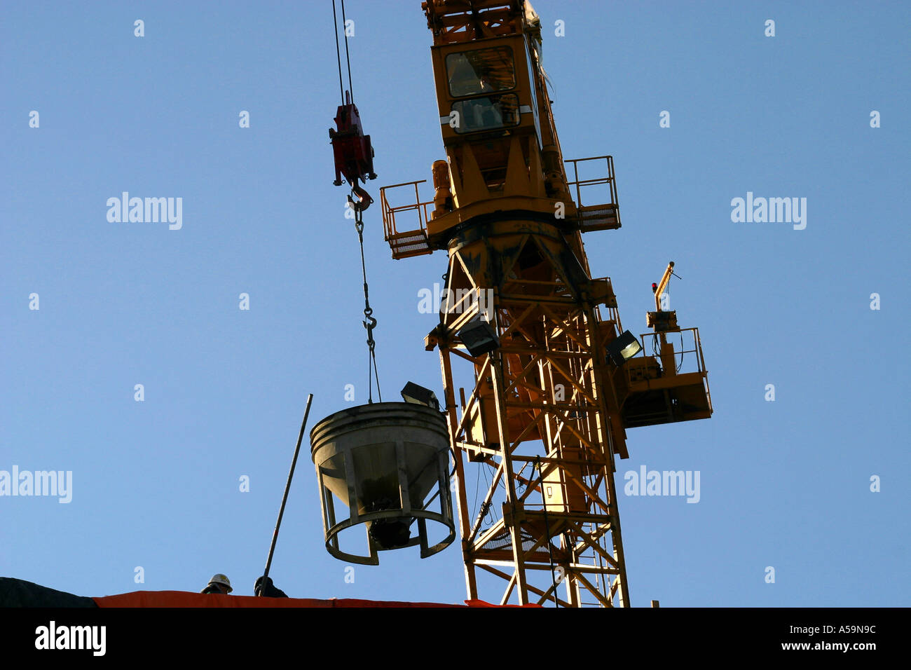 Gru da cantiere Foto Stock