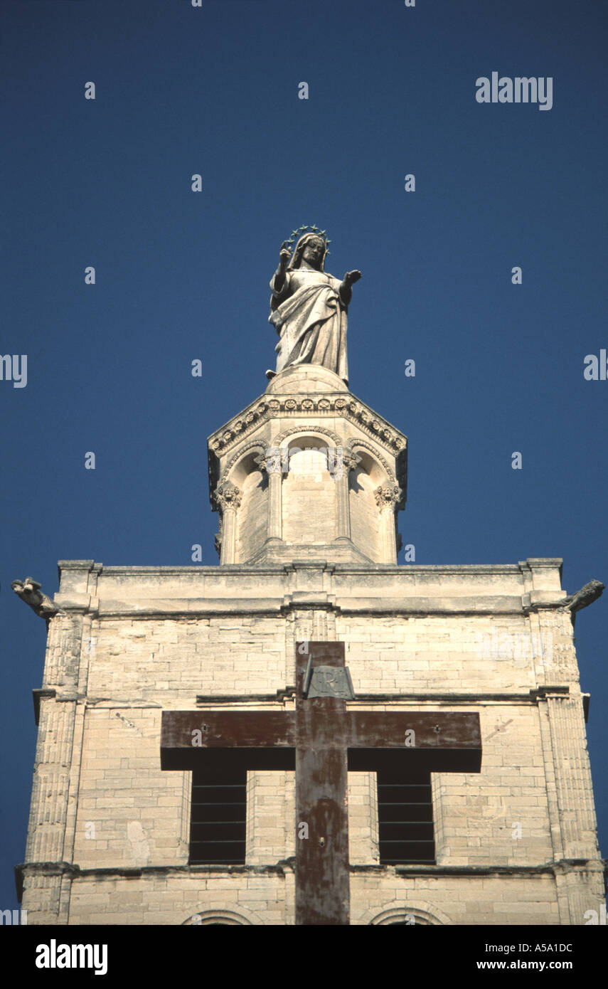 Il XII secolo Cathédrale Nôtre Dame des Doms di Avignone Foto Stock
