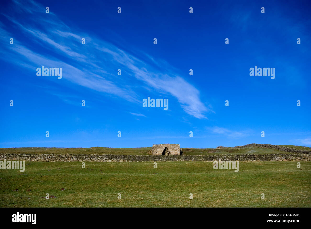 Fornace di calce sulla Cuddy la rupe, il vallo di Adriano Foto Stock