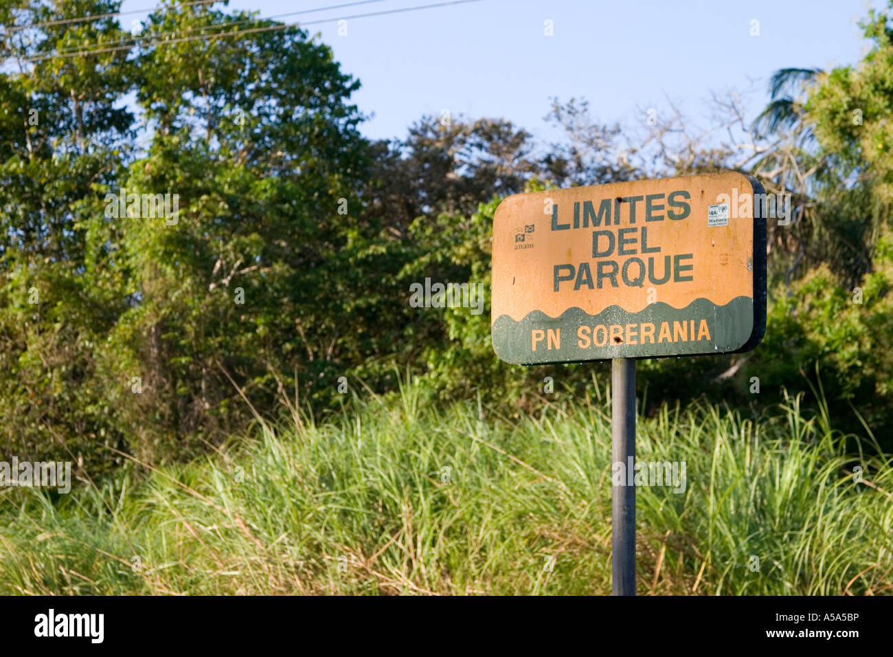 Parque Nacional Soberania, Limites del Parque. La sovranità nazionale i limiti del Parco Foto Stock