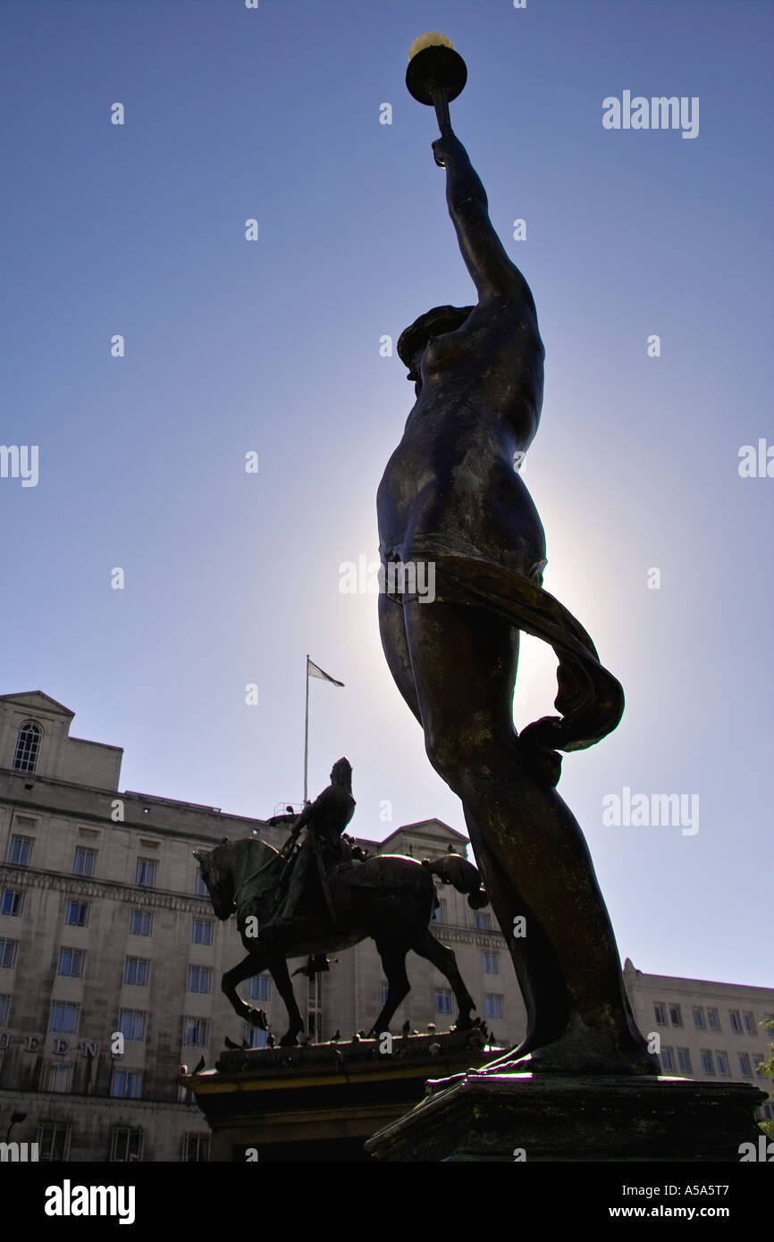 Statue intorno a Leeds City Centre Foto Stock