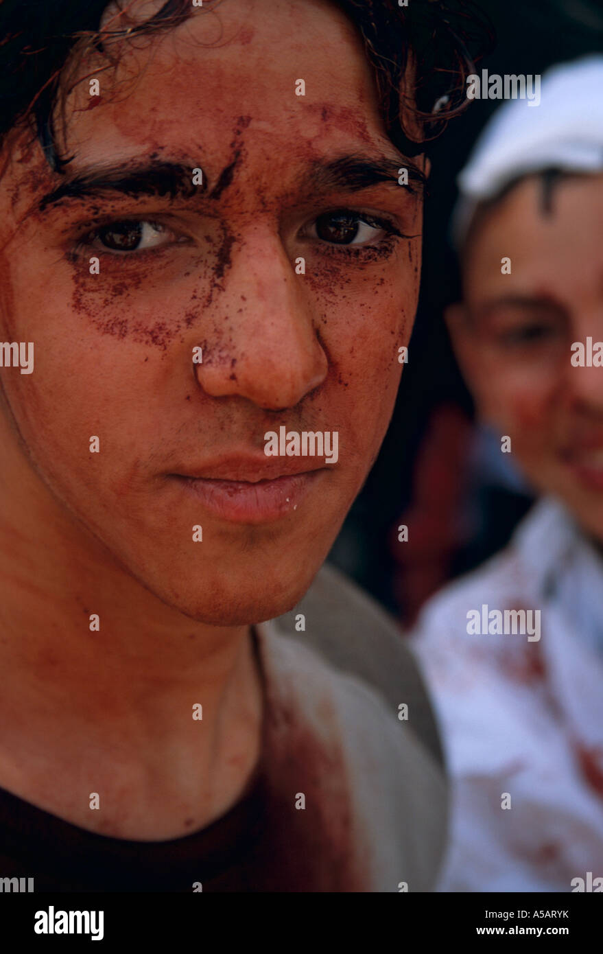 I musulmani sciiti in Libano commemorare il Ashoura il decimo giorno di Muharram Foto Stock