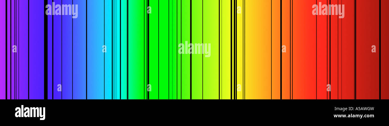 Gli spettri di assorbimento di mercurio Foto Stock