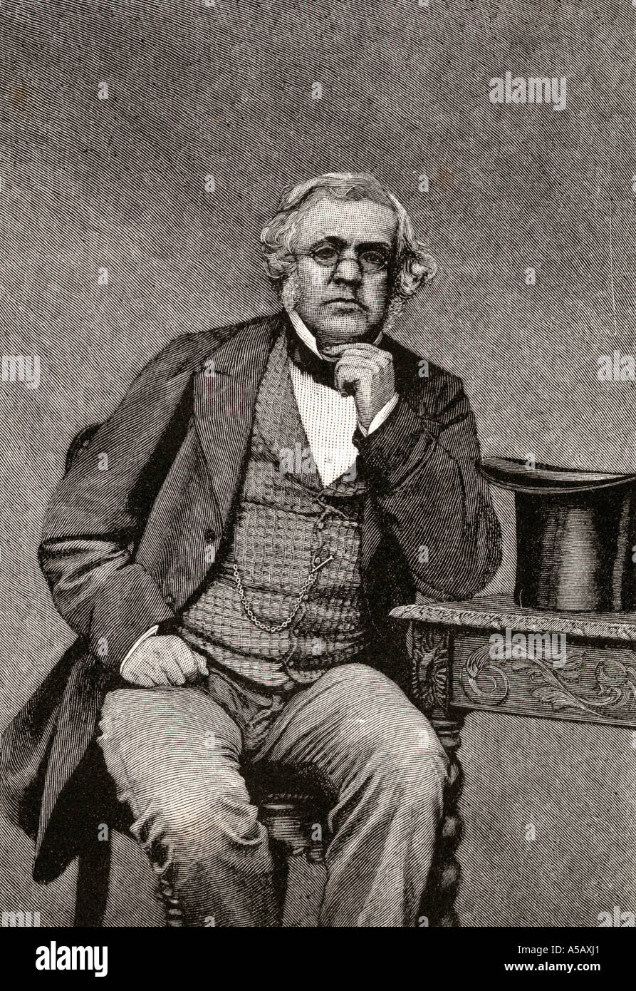 William Makepeace Thackeray, 1811 - 1863. Romanziere inglese, autore e illustratore. Da una fotografia Foto Stock
