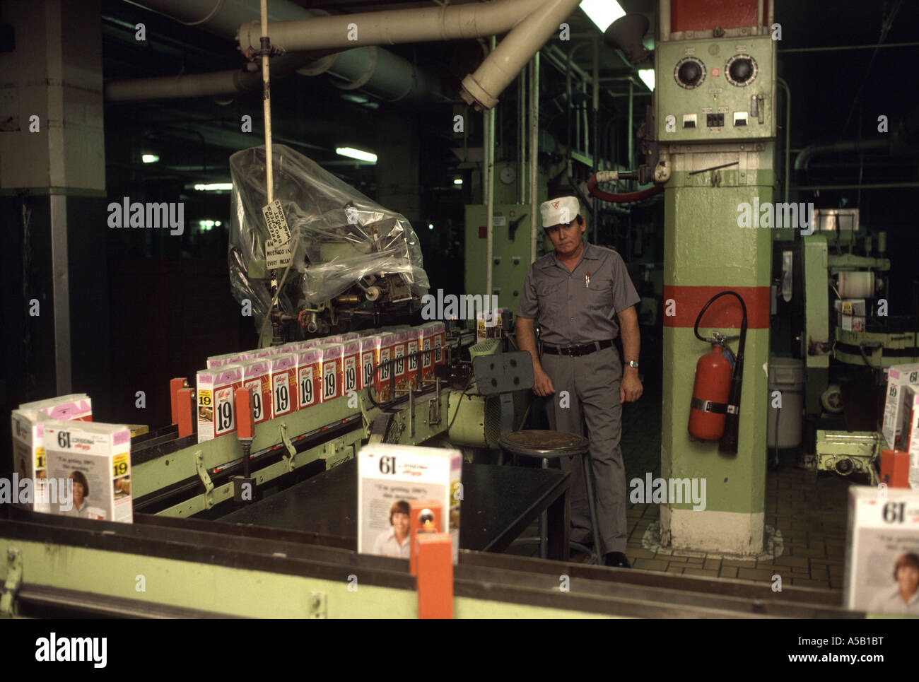 Immagine storica di un cereale Kellogg fabbrica in Battlecreek vicino a Detroit Michigan adottate nel 1979 Foto Stock