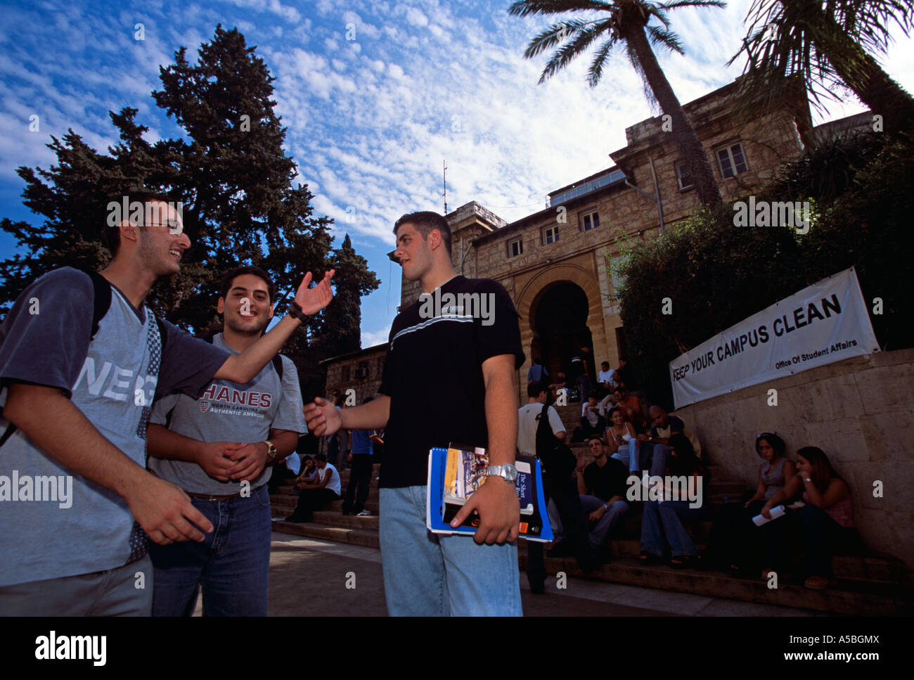 Una scena all'università americana di Beirut Foto Stock