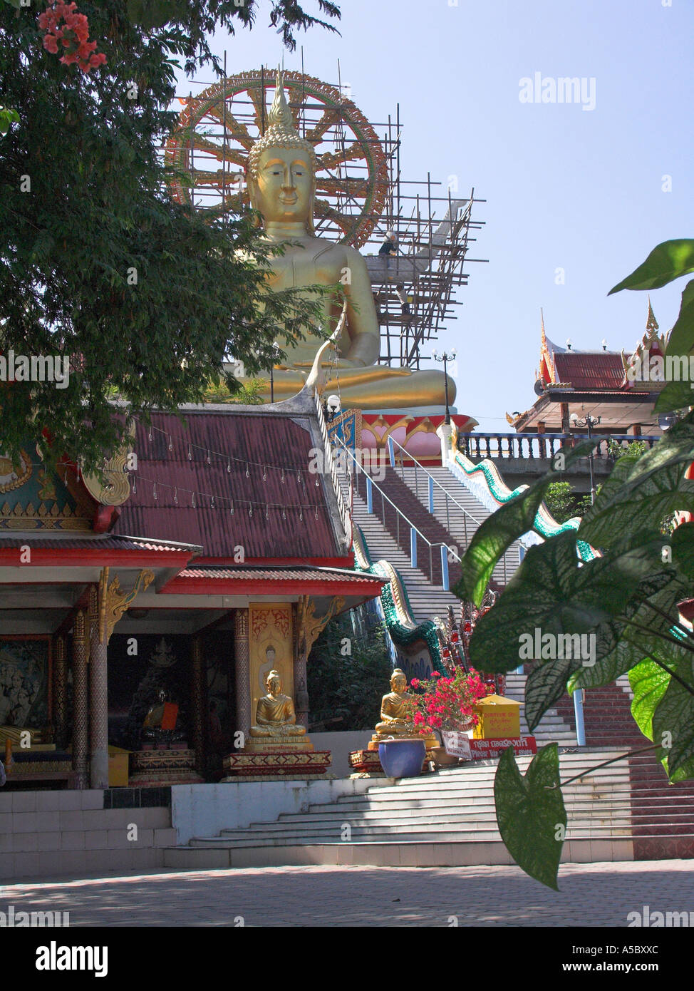 Grande Tempio del Buddha di Bo Phut nord Ko Samui Thailandia Foto Stock