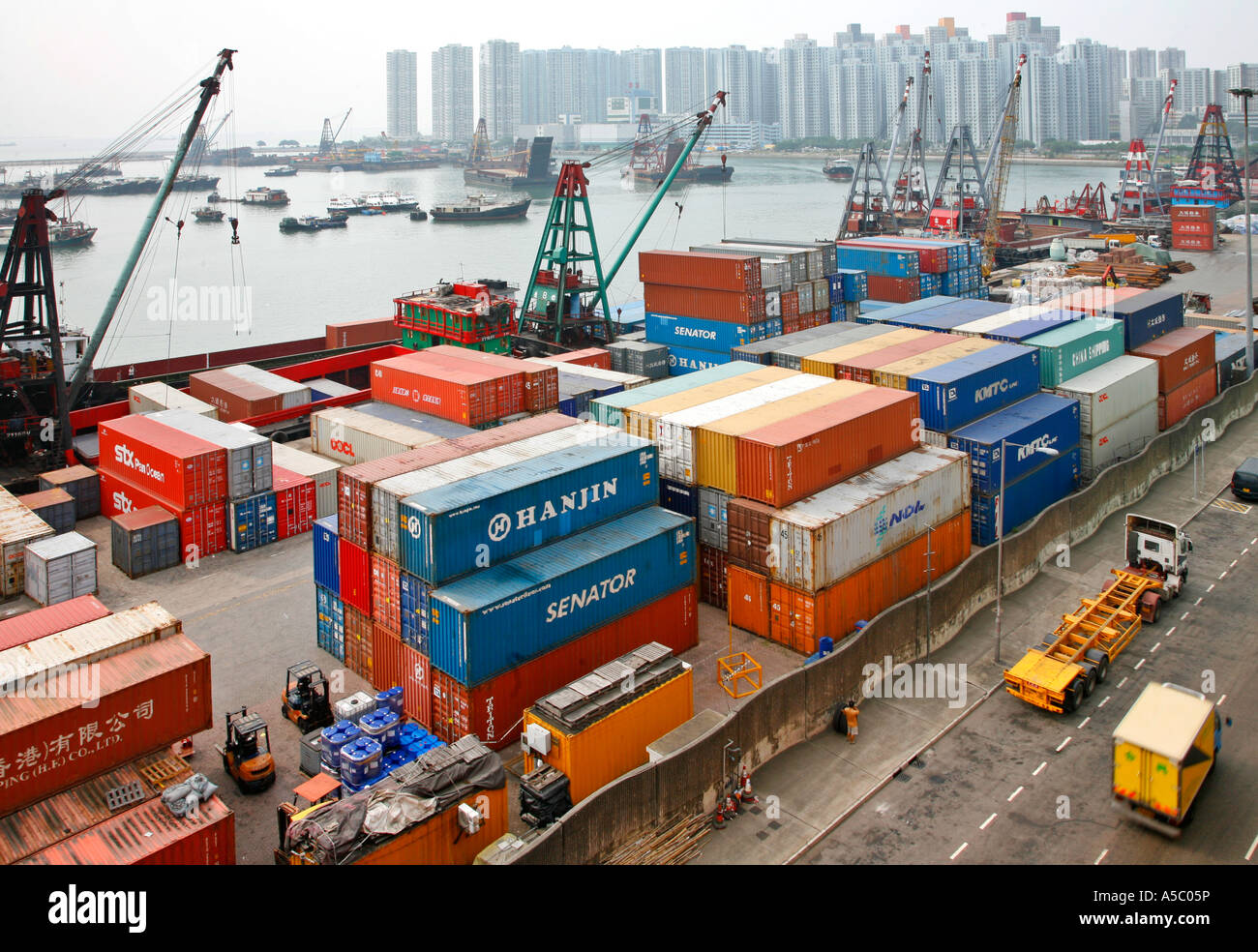Commercio di Hong Kong Cina Asia Foto stock - Alamy
