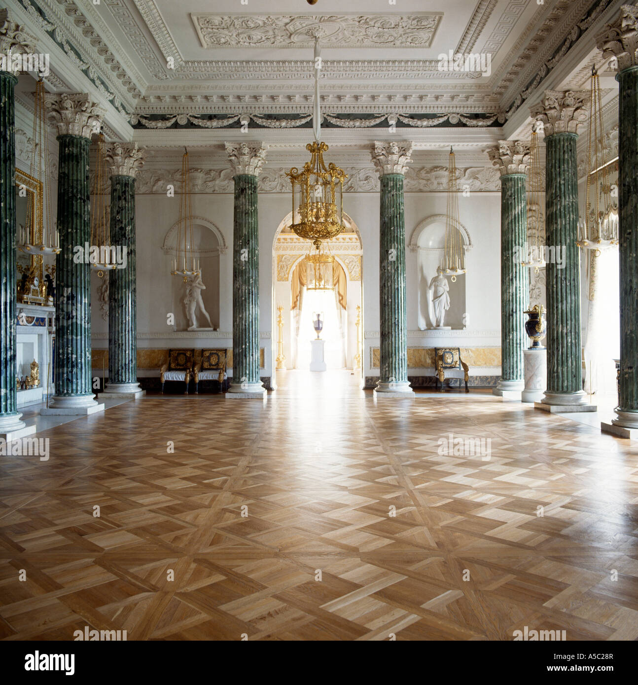 Pawlowsk bei San Pietroburgo, Die Residenz Pauls I. und Maria Fjodorownas, Griechischer Saal Foto Stock