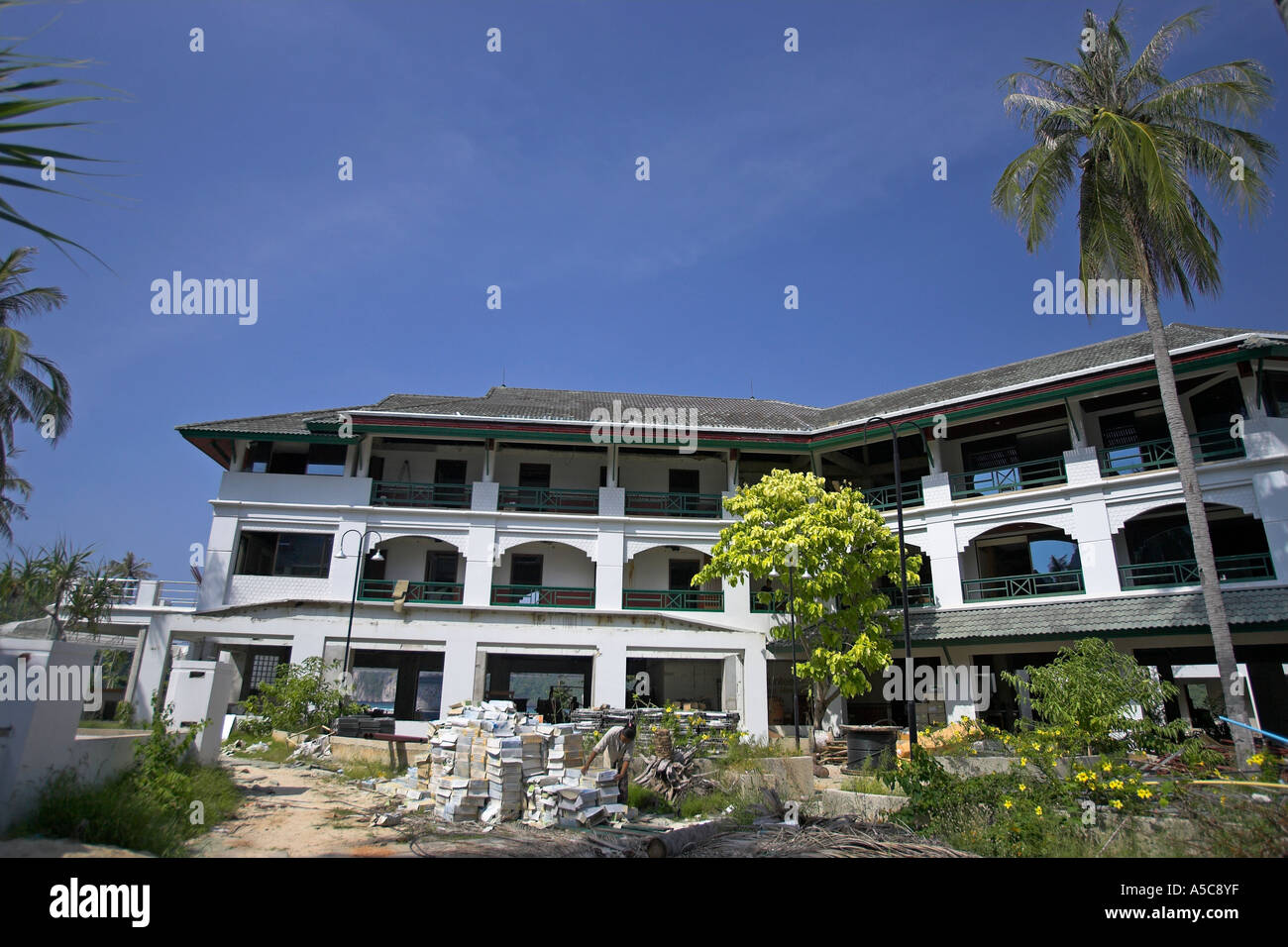 La ricostruzione e la ricostruzione di Phi Phi Island dopo lo tsunami Thailandia Foto Stock